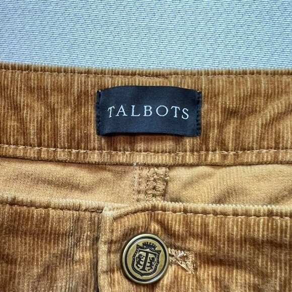 Talbots Women's Corduroy Jegging Pants Slim Leg Stretch Sz 12 Brown Solid Casual - Picture 4 of 11